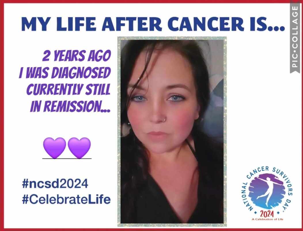 A woman reflects on her journey after cancer, sharing that she was diagnosed two years ago and is currently in remission. #ncsd2024 #CelebrateLife